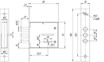 Замок Меттэм ЗВ8 852.0.0 3 кл. Замок Меттэм ЗВ8 852.0.0 3 кл.