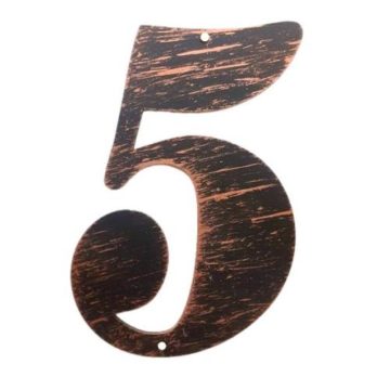 Цифра металл патина медь "5"